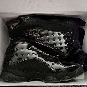 Air Jordan 13 Retro (Cap and Gown) Black Glossy Sneakers